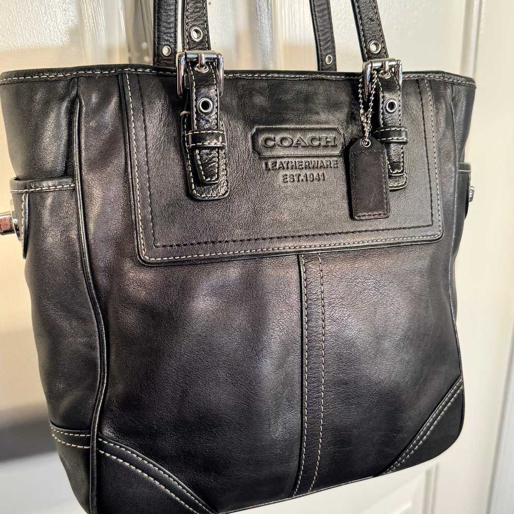 Vintage Coach 1941 Leather Tote - image 3