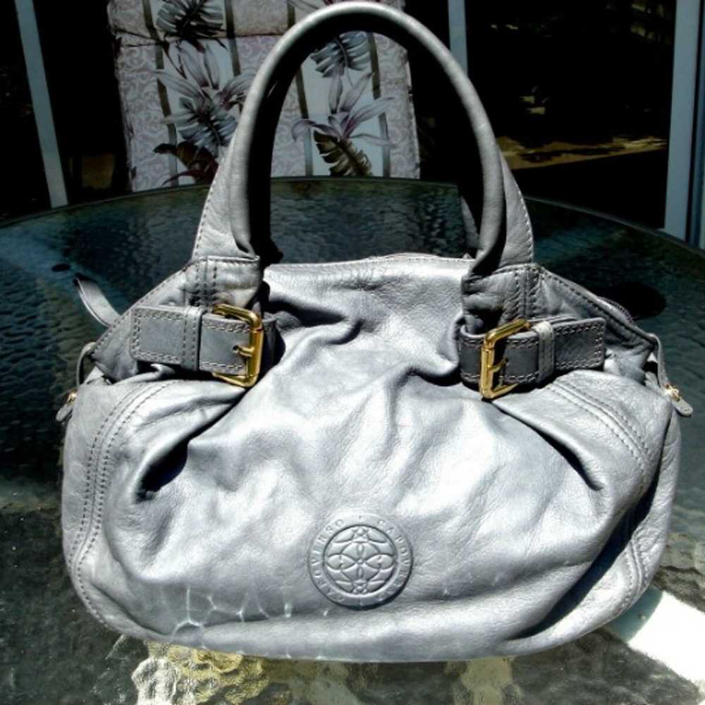 Gray Leather Handbag Capoverso - image 1