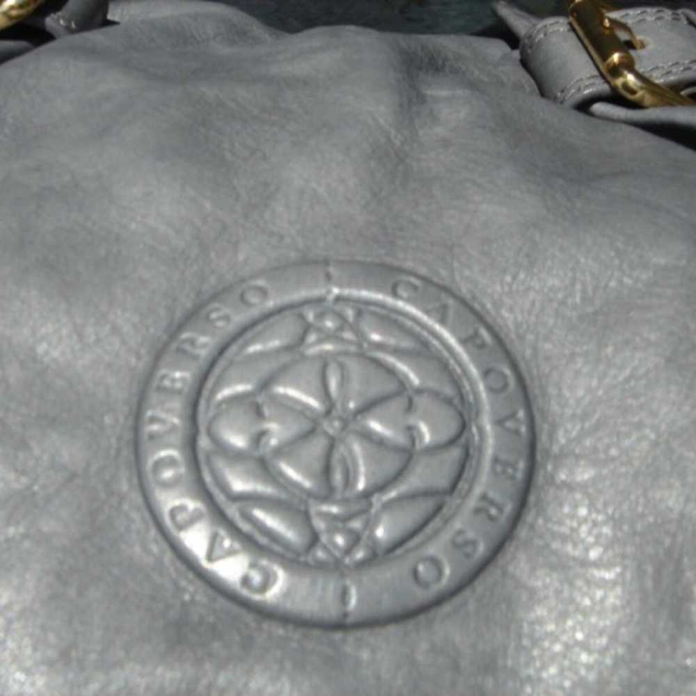 Gray Leather Handbag Capoverso - image 5