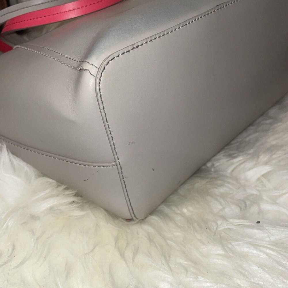 Kate Spade X-Large Taupe and Pink Leather Tote / … - image 4