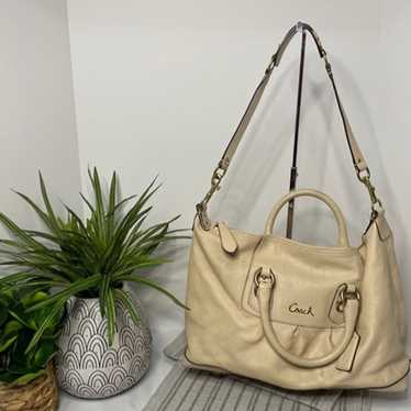 Coach Beige Smooth Leather Satchel - image 1