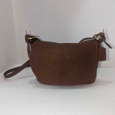 Vintage outlet Coach Fletcher brown leather crossbody bag C1P-4150 made in Costa Rica