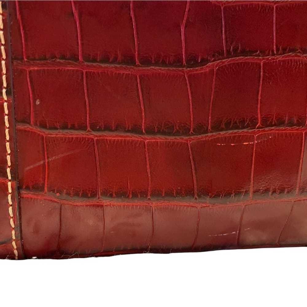 Vintage Dooney and Bourke bayou red crocodile bag - image 11