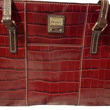 Vintage Dooney and Bourke bayou red crocodile bag - image 1