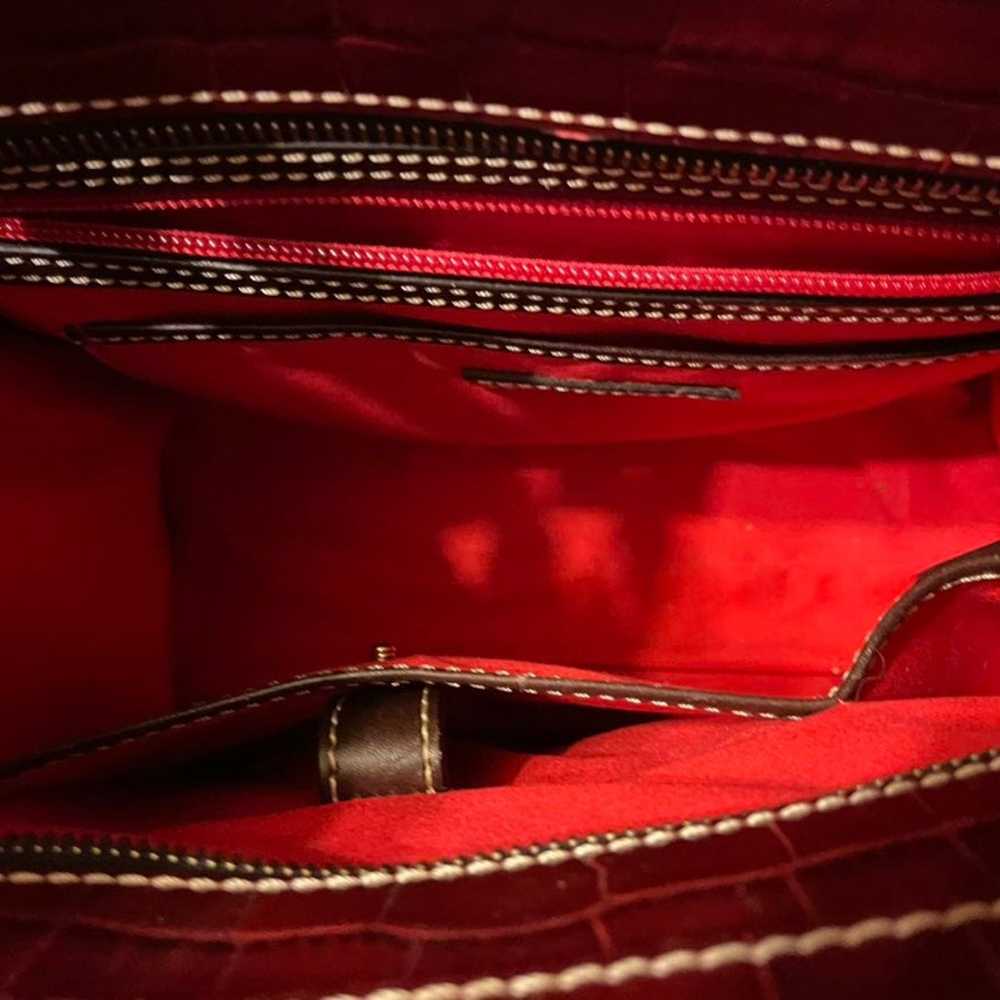 Vintage Dooney and Bourke bayou red crocodile bag - image 3