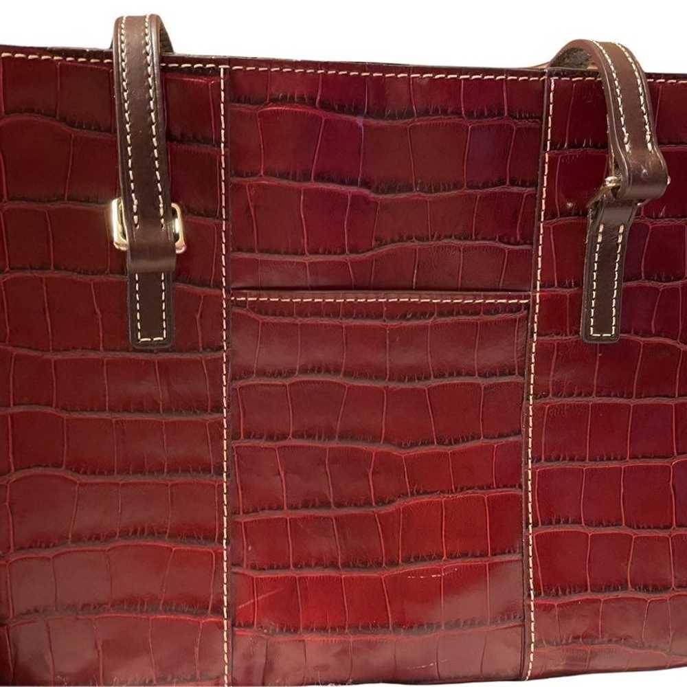 Vintage Dooney and Bourke bayou red crocodile bag - image 4