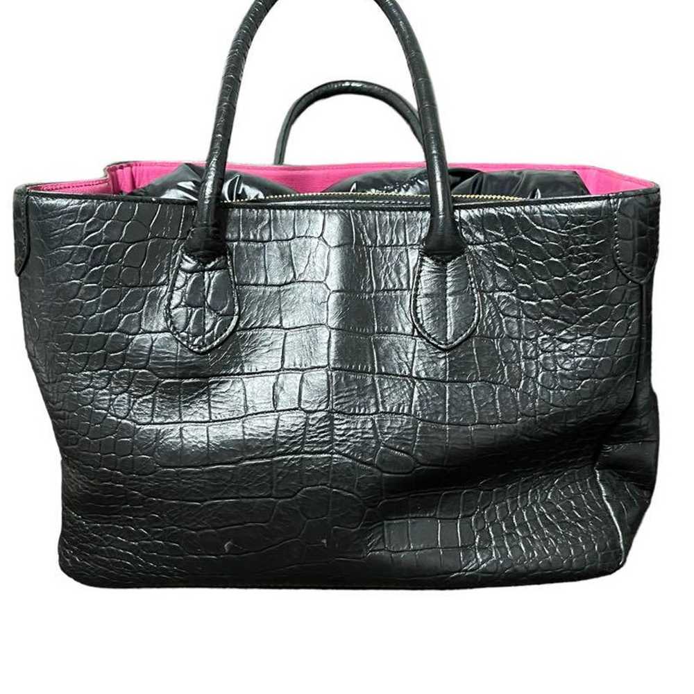 ★A.D.M.J. ADMJ Tote Bag Crocodile Embossed Leather - image 2