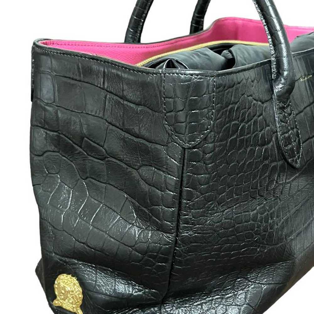 ★A.D.M.J. ADMJ Tote Bag Crocodile Embossed Leather - image 5