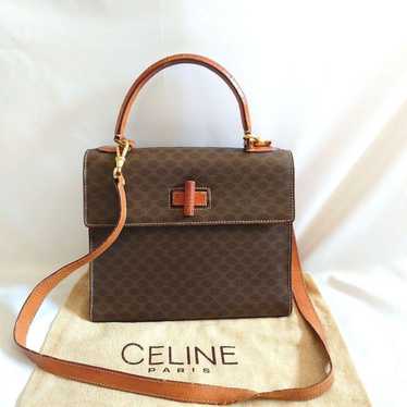 CELINE Macadam pattern 2way handbag