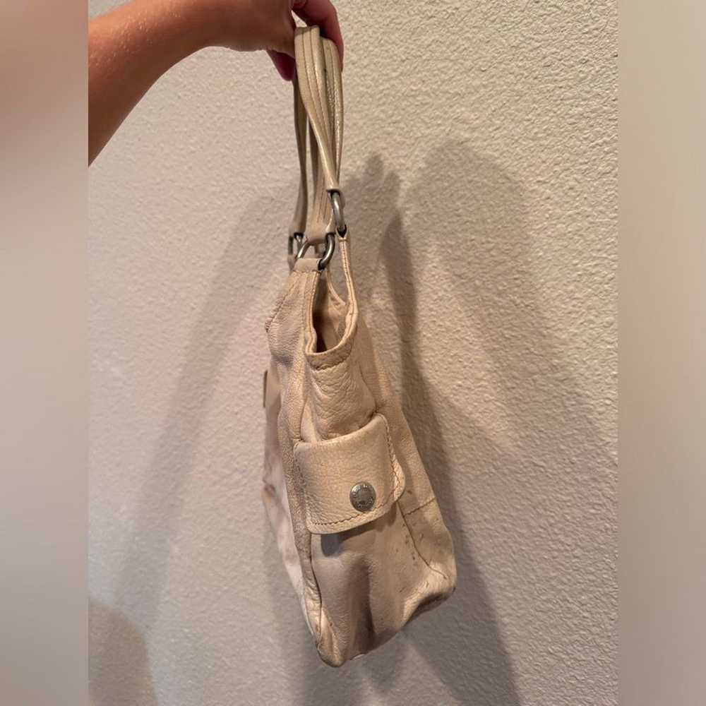 Vintage Prada Bucket Bag Shoulder bag white cream… - image 7