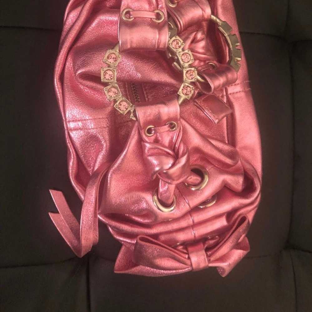 Y2k vintage leather Isabella Fiore Metallic Pink … - image 2