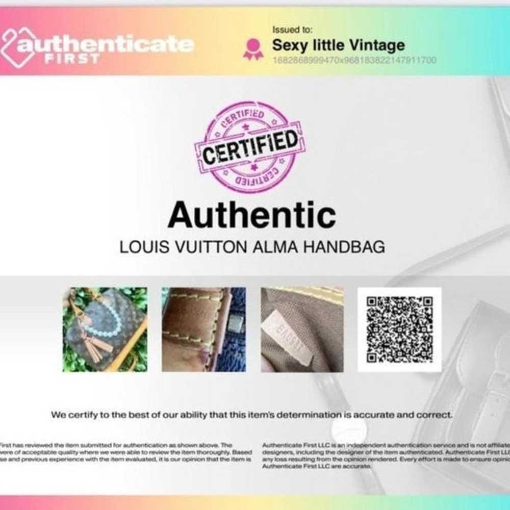 Certified Authentic LOUIS VUITTON Alma Hand Bag V… - image 2