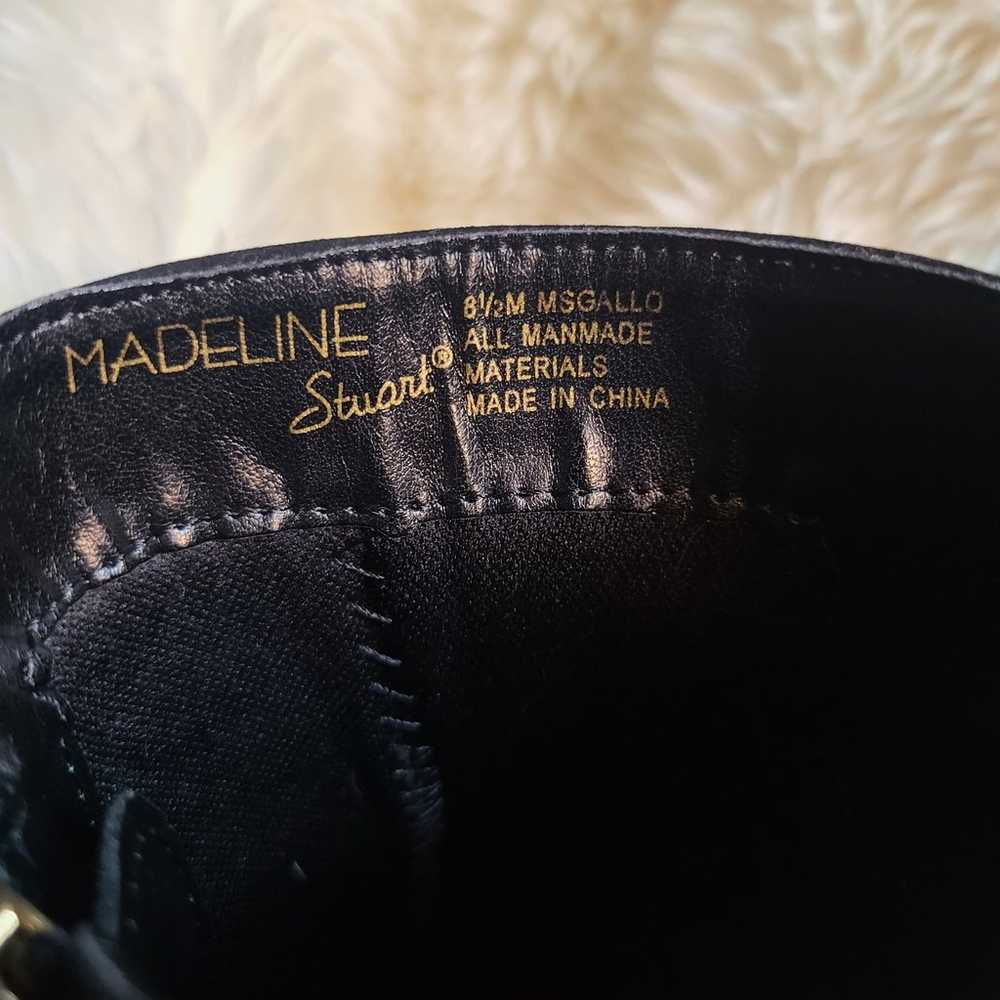 Black Suede Beautiful Madeline Stuart Gold Zipper… - image 3