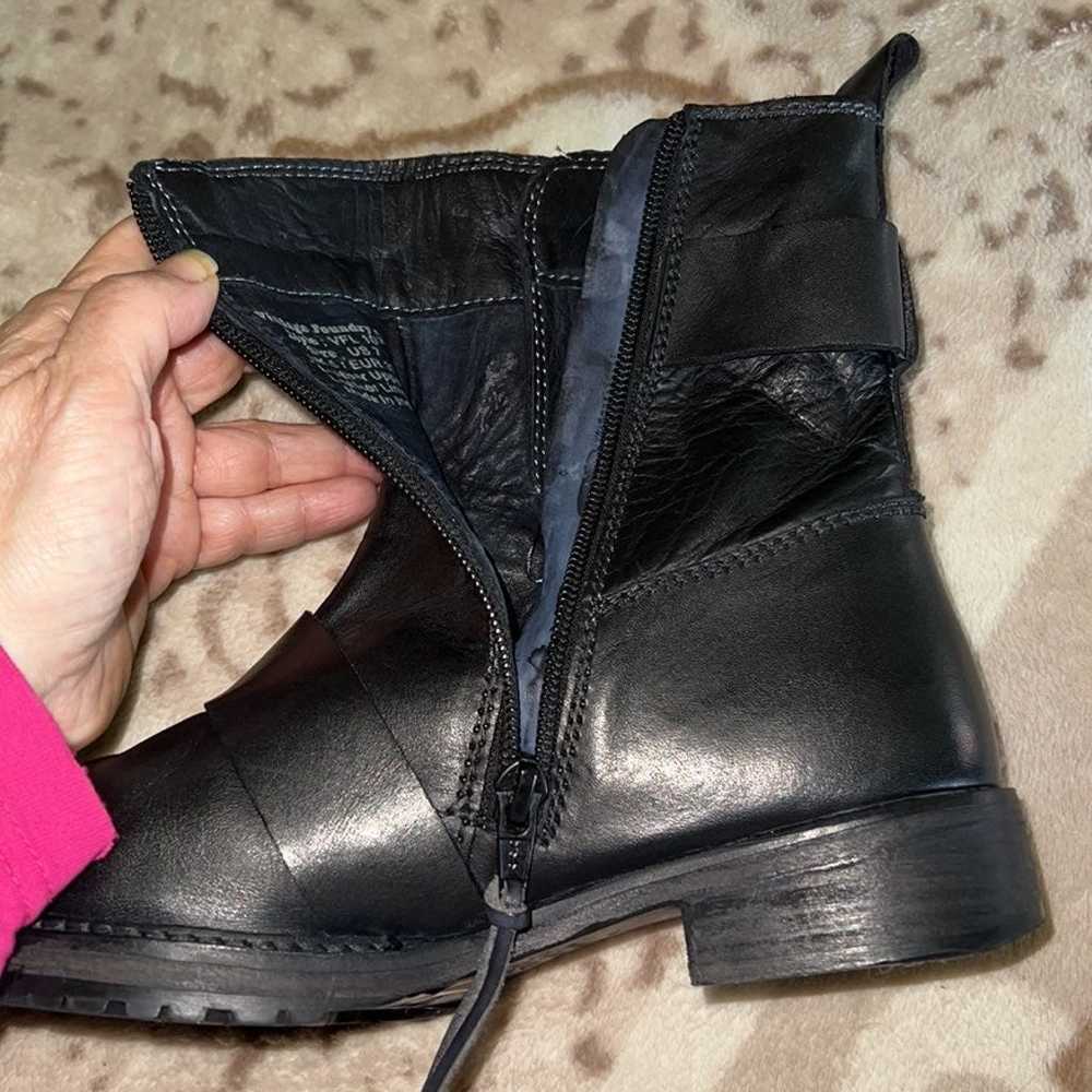 NWOT black women's leather Moto boots - image 12