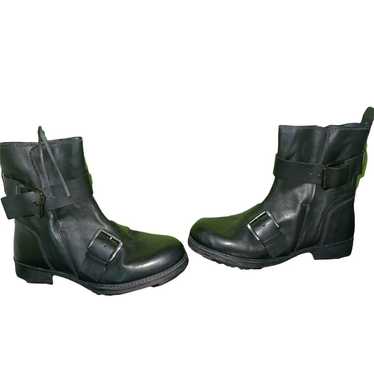 NWOT black women's leather Moto boots - image 1