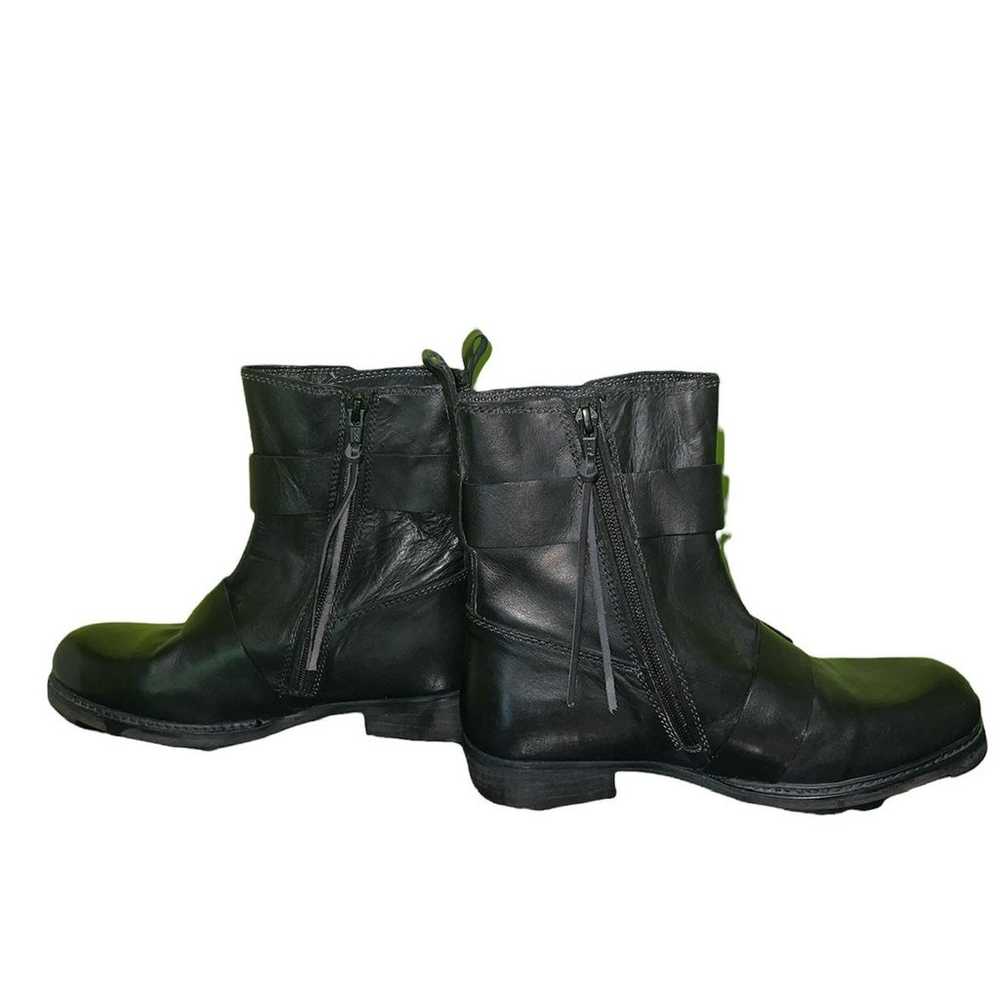 NWOT black women's leather Moto boots - image 2