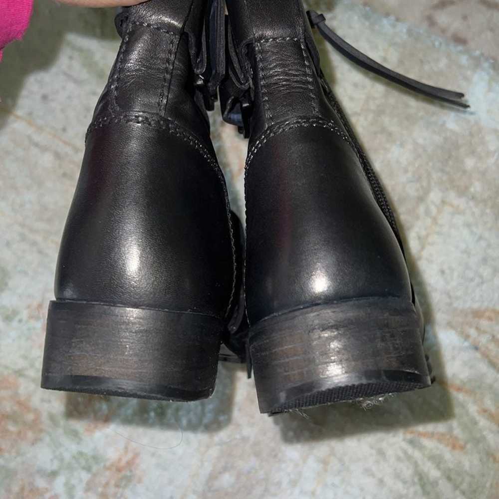 NWOT black women's leather Moto boots - image 7