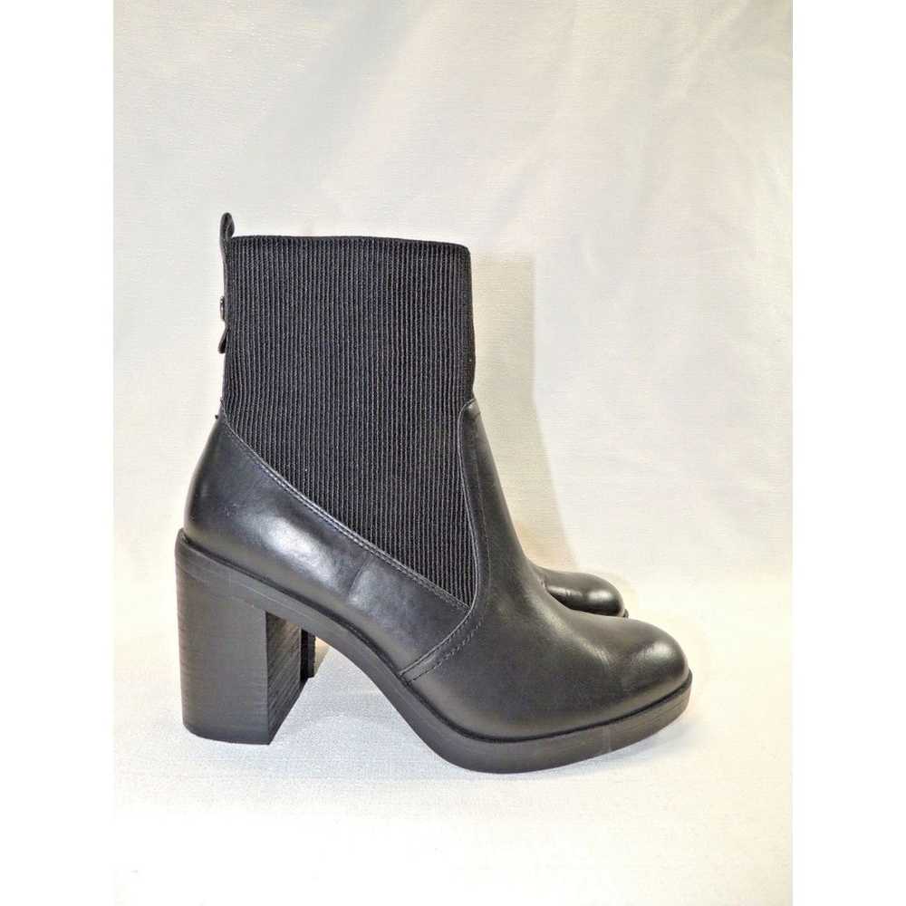 Crown Vintage Adventure Block Heel Black Leather … - image 2