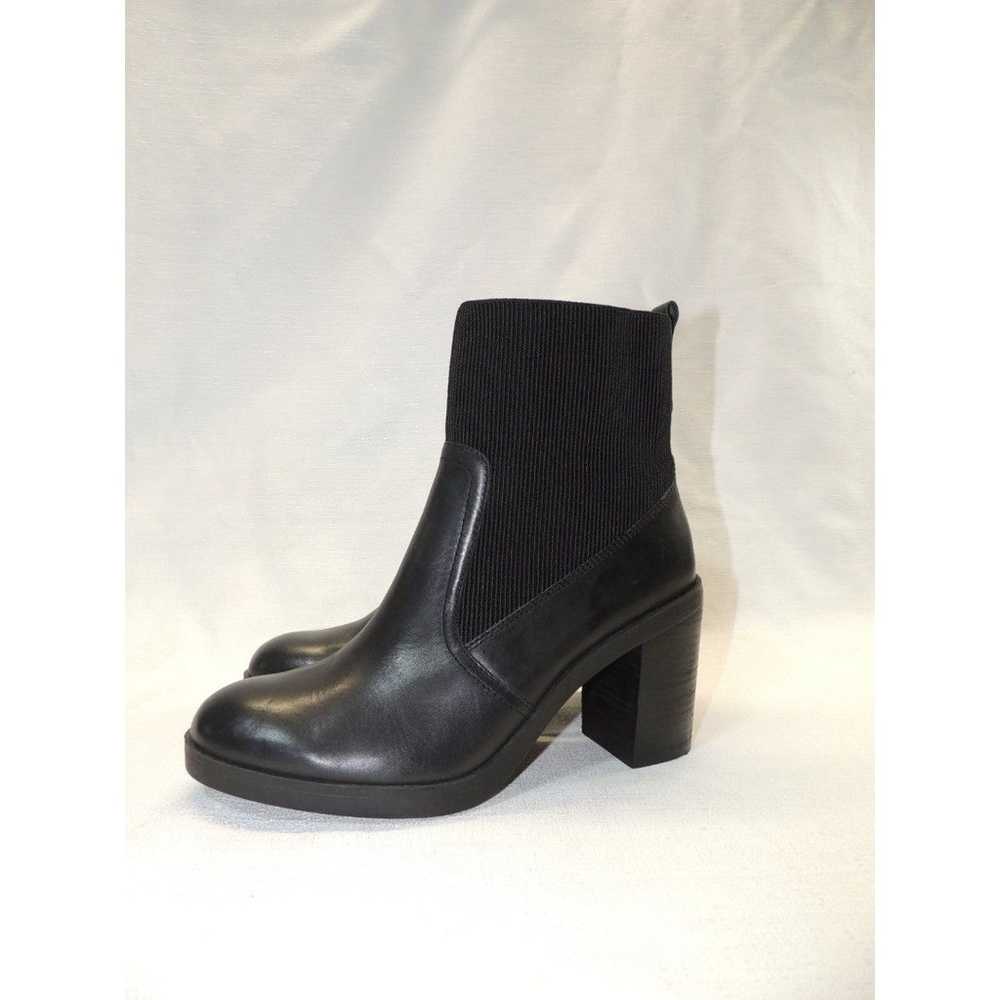 Crown Vintage Adventure Block Heel Black Leather … - image 4