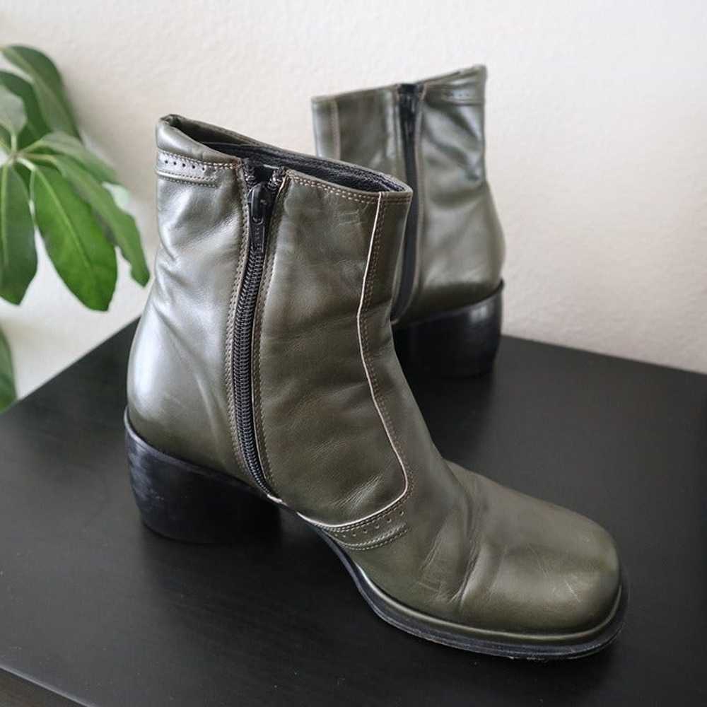 Vintage Green Italian Horse Girl Boots - image 3