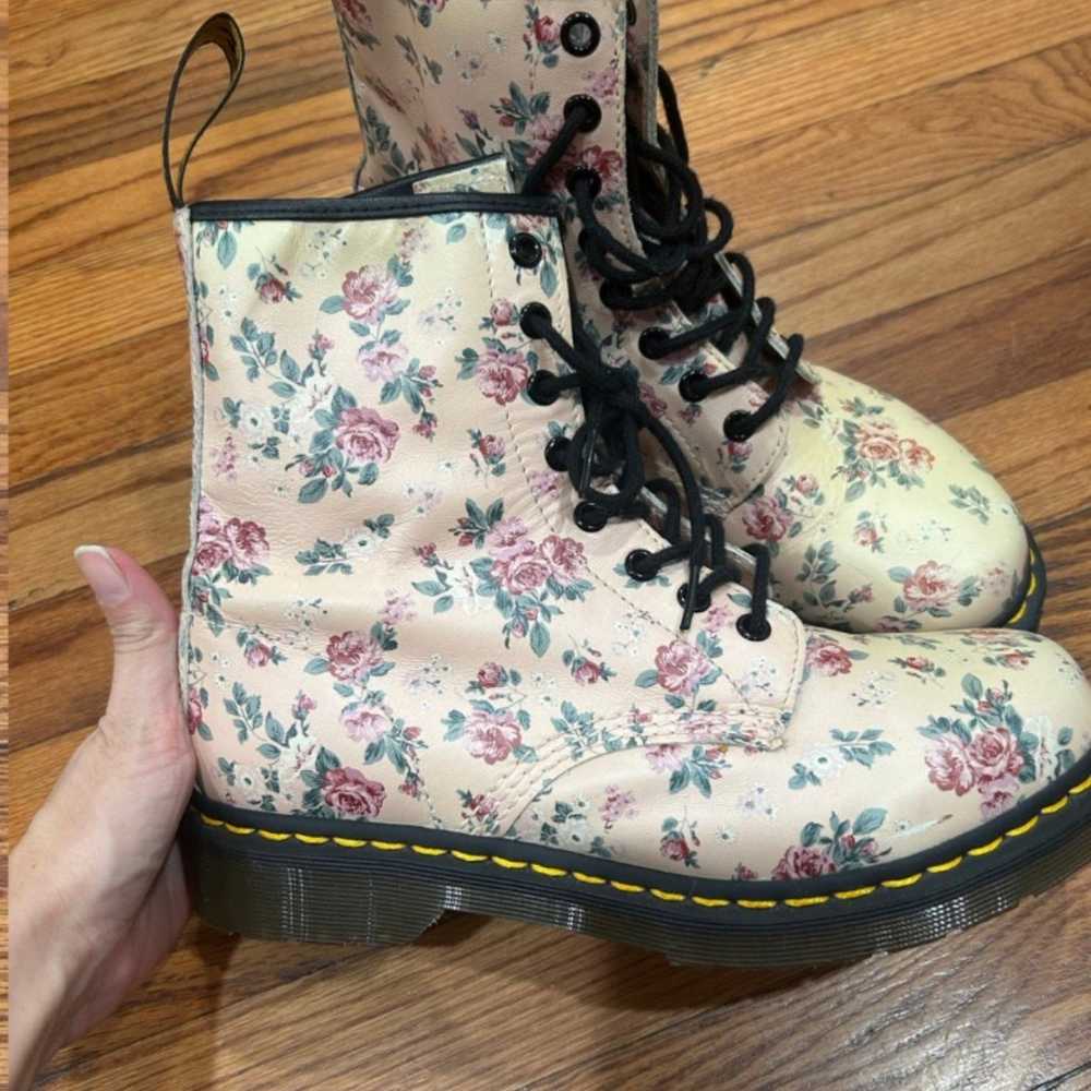 Dr. Martens 1460 Vintage rose light pink floral l… - image 3