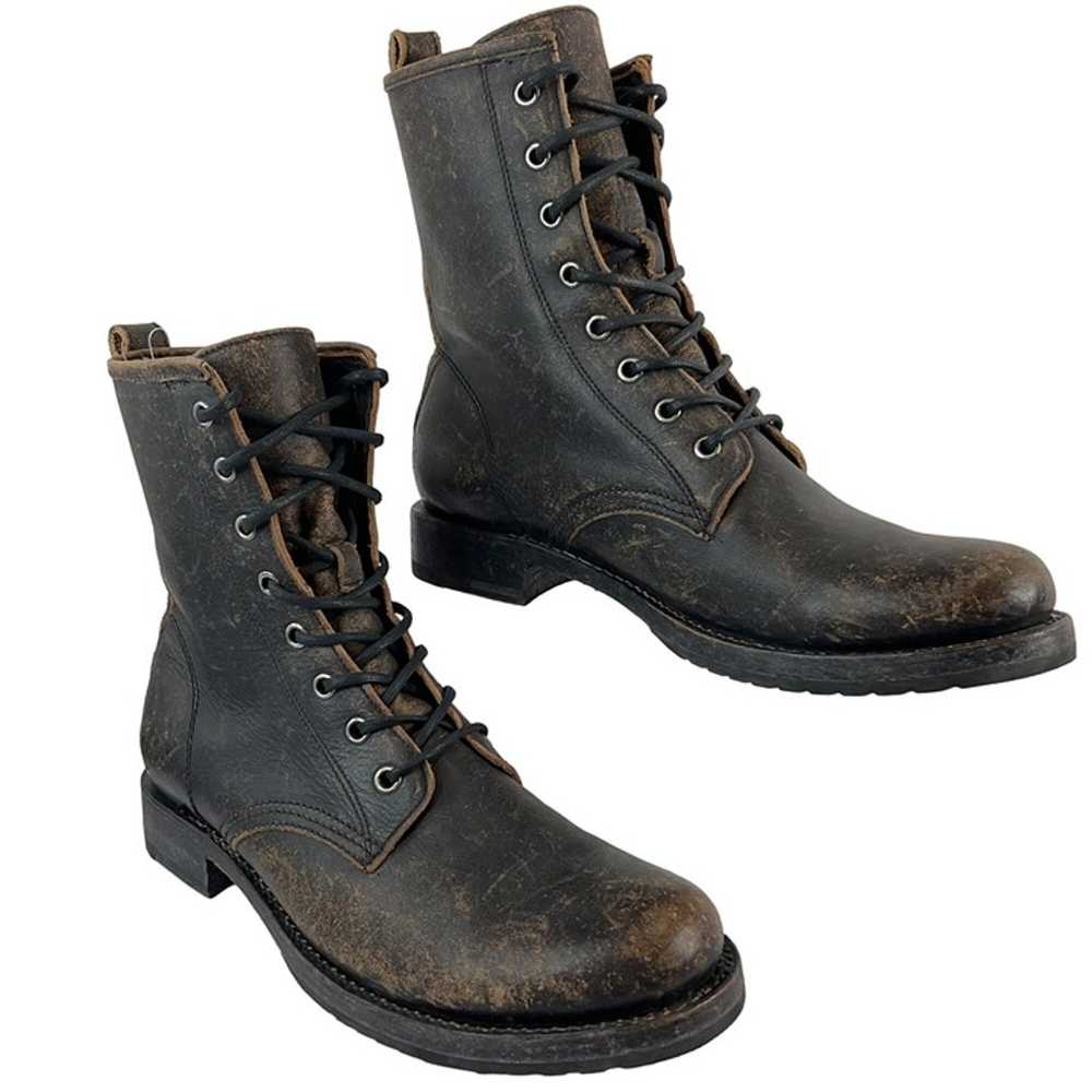 Frye Boots Womens Sz 11 B Antiqued Black Veronica… - image 1