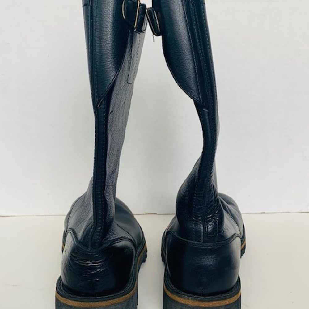 Ann Demeulemeester Black Leather Boots Italy 11.5… - image 8