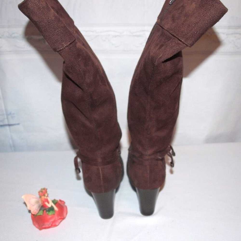 Predictions Faux Suede Boots Mid-Calf Comfy Brown… - image 5