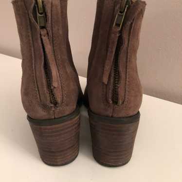 Crown Vintage Taupe Brown Suede Booties