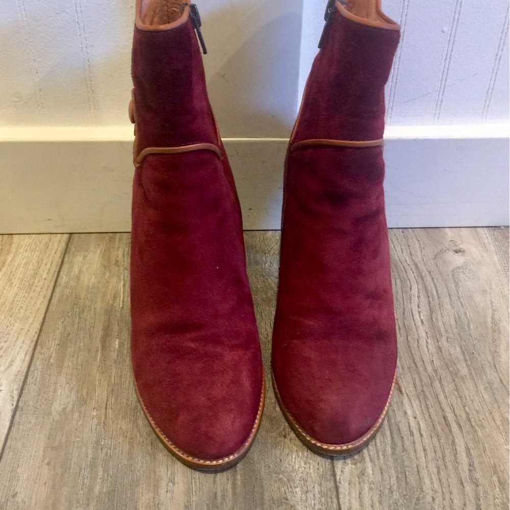 Vintage Cranberry Suede Italian Marco An - image 4