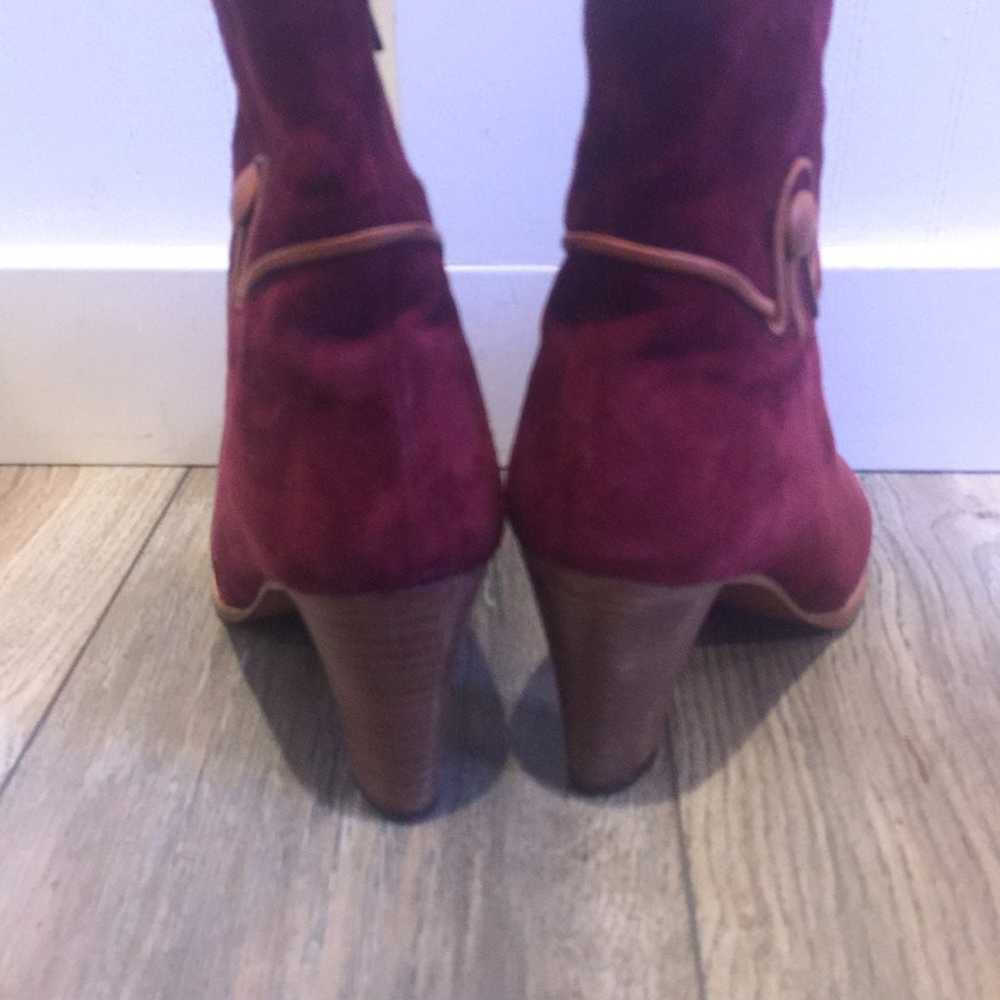 Vintage Cranberry Suede Italian Marco An - image 7