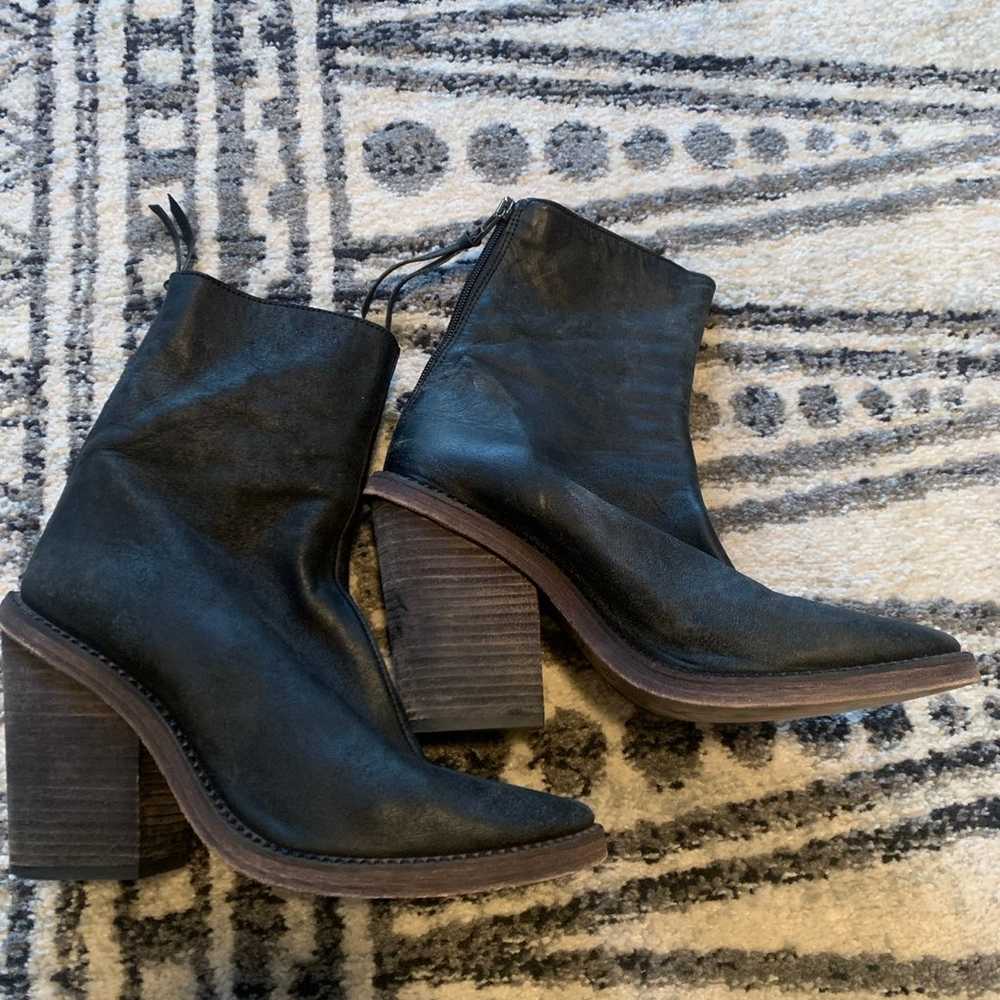 Free people black Leather brown marquis heel - image 6