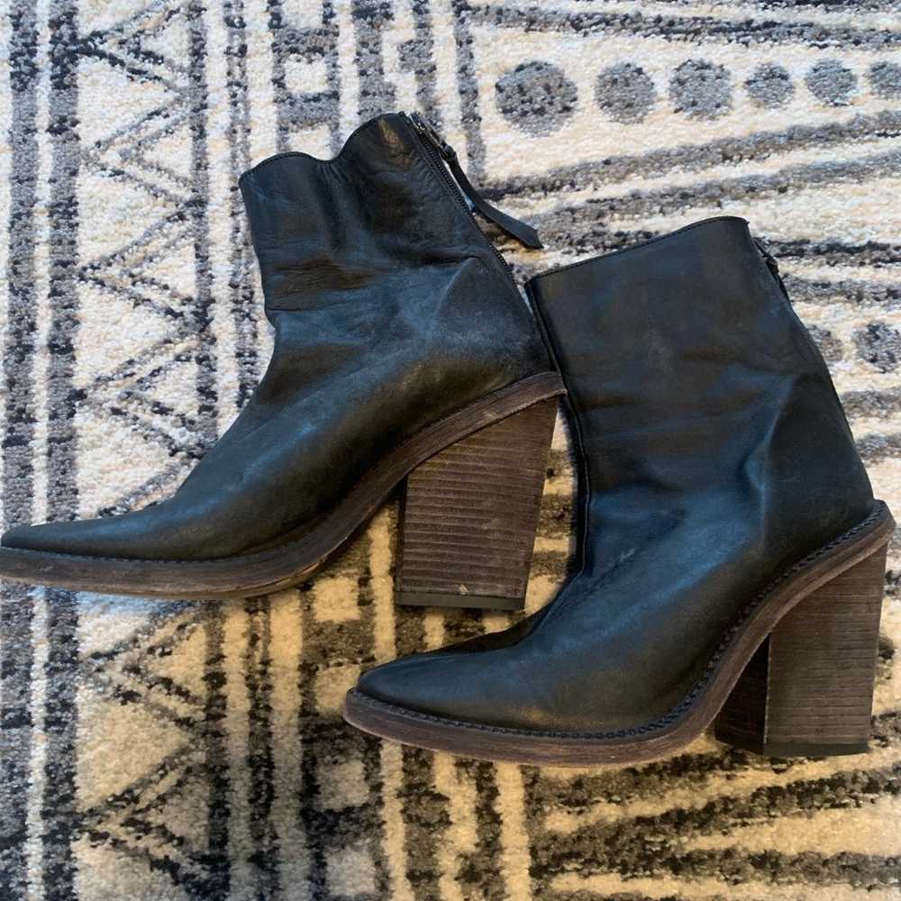 Free people black Leather brown marquis heel - image 7