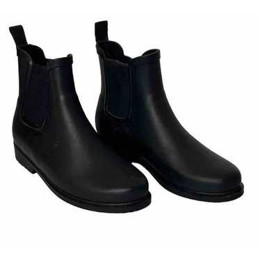 J.Crew 7 Black Rubber Rain Boots