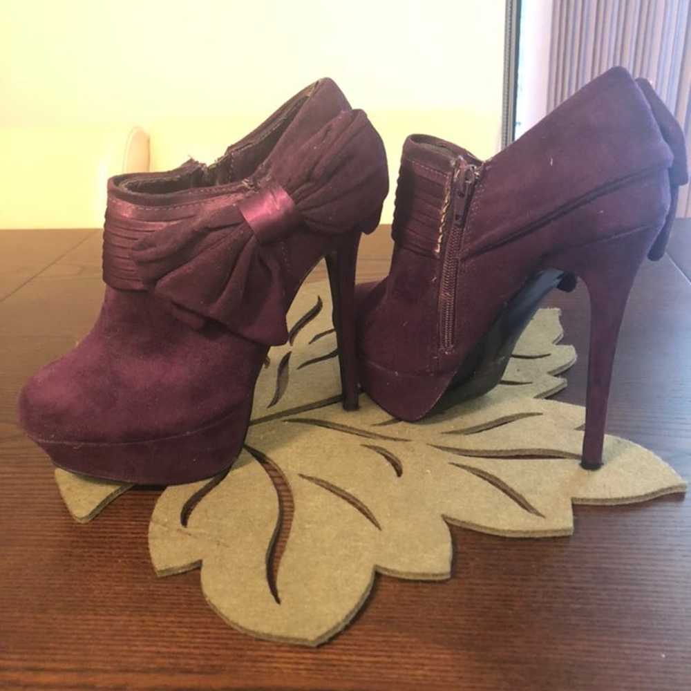 Bakers Vintage Suede Ankle Bootie heels - image 1