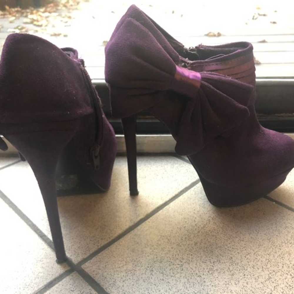 Bakers Vintage Suede Ankle Bootie heels - image 2