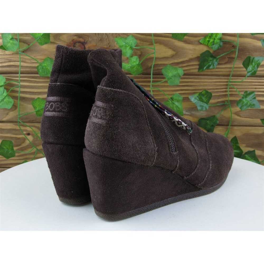 TOMS Sz 6 Boot Ankle Boots Zip M Brown Leather Wo… - image 5