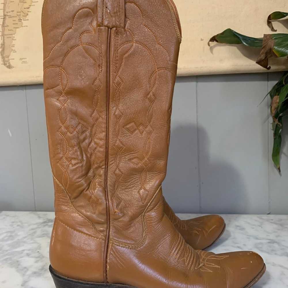 Vintage Woman’s The Sanders Cowgirl Boots Leather - image 4