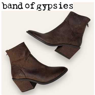 Band of Gypsies Lakota Chocolate Brown Faux Leath… - image 1