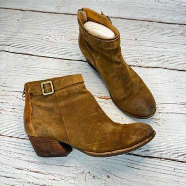 Kork-Ease Distressed Leather Ankle buckle booties… - image 1