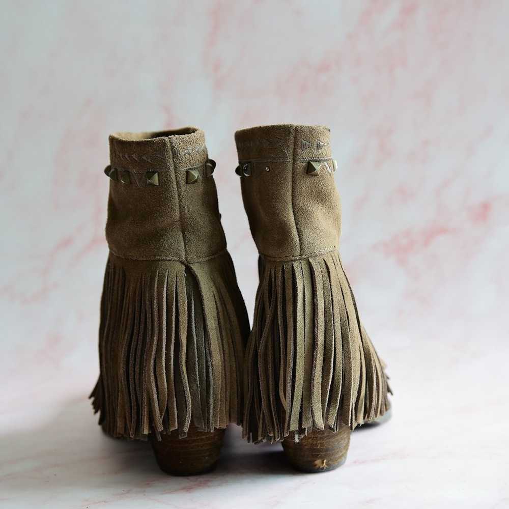 Sbicca Vintage collection tan suede fringe bootie… - image 3