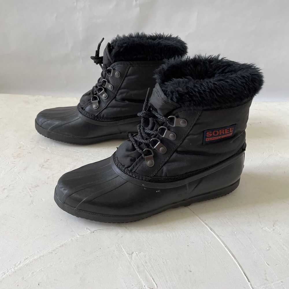 Vintage Sorel Kaufman 90s Women Sz 8 Black Ankle … - image 12