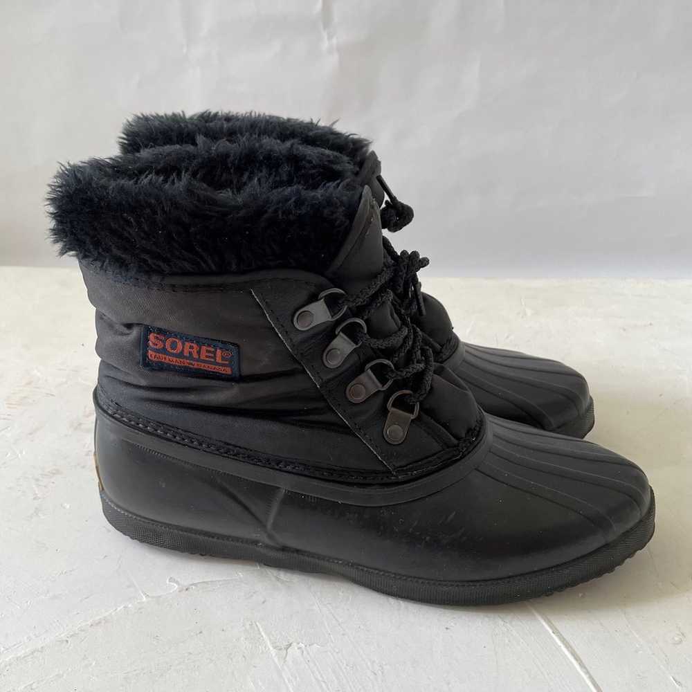 Vintage Sorel Kaufman 90s Women Sz 8 Black Ankle … - image 2