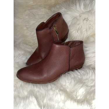 Sam Edelman Brown Leather Ankle Bootie W/ Side Zi… - image 1