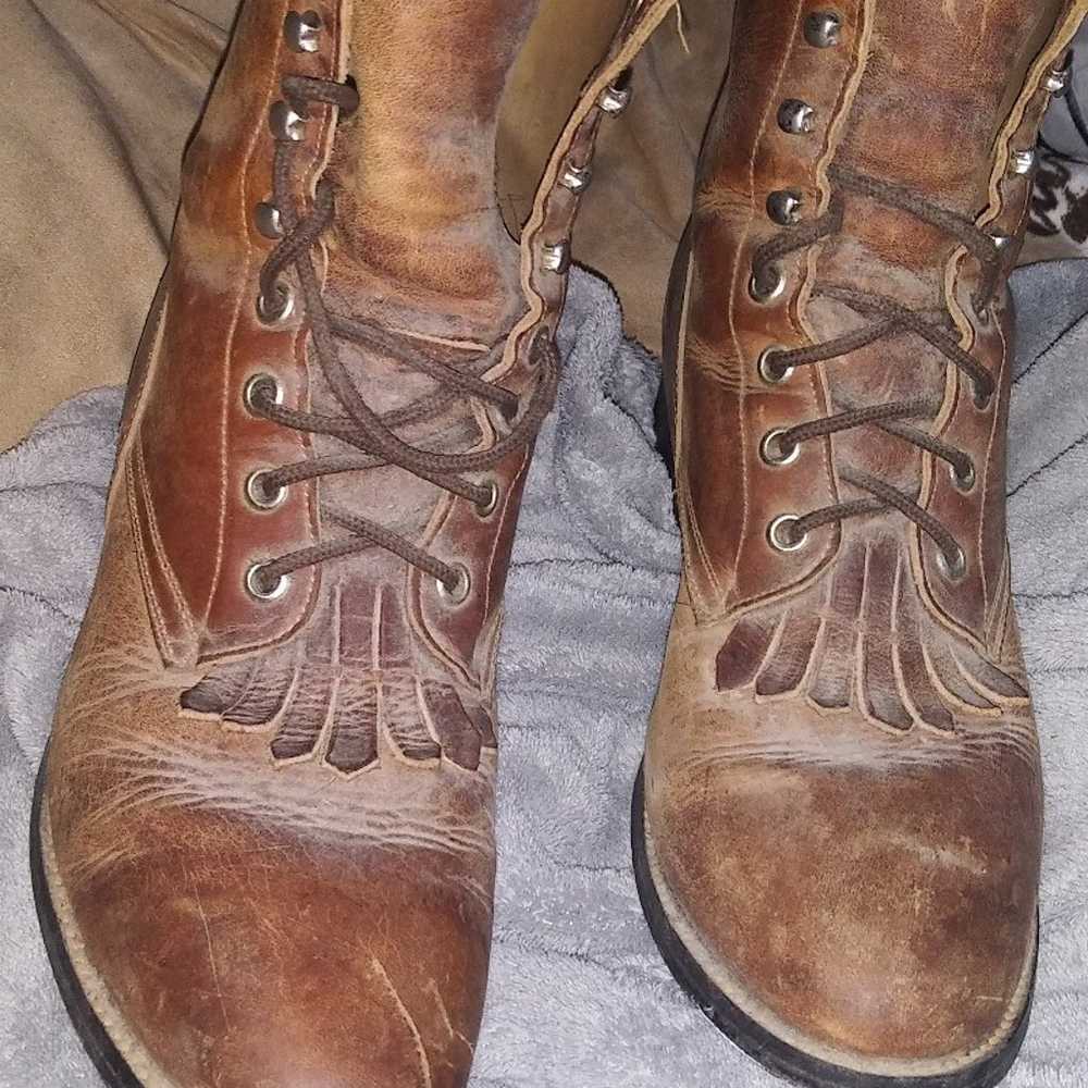 Women's vintage Justin Roper boots size 6 D brown… - image 2