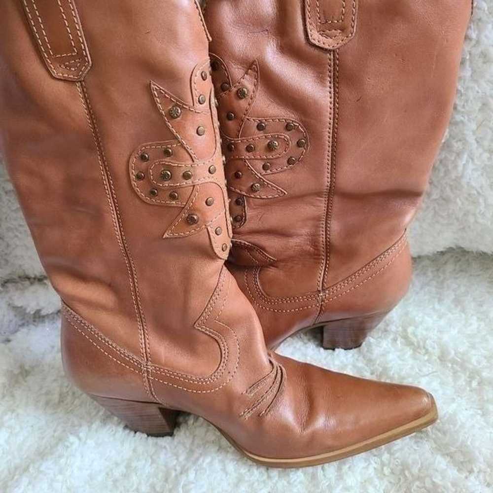 La Strada Vintage Studded Leather Western Boots s… - image 8