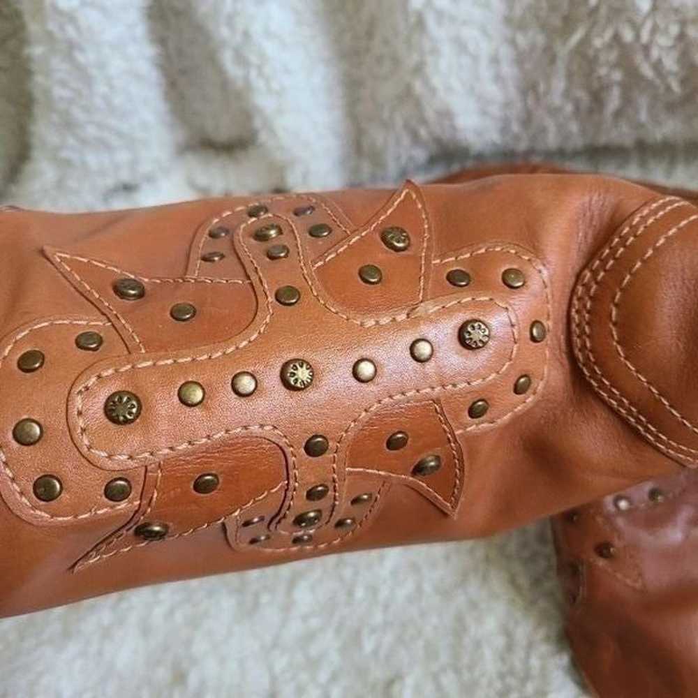 La Strada Vintage Studded Leather Western Boots s… - image 9