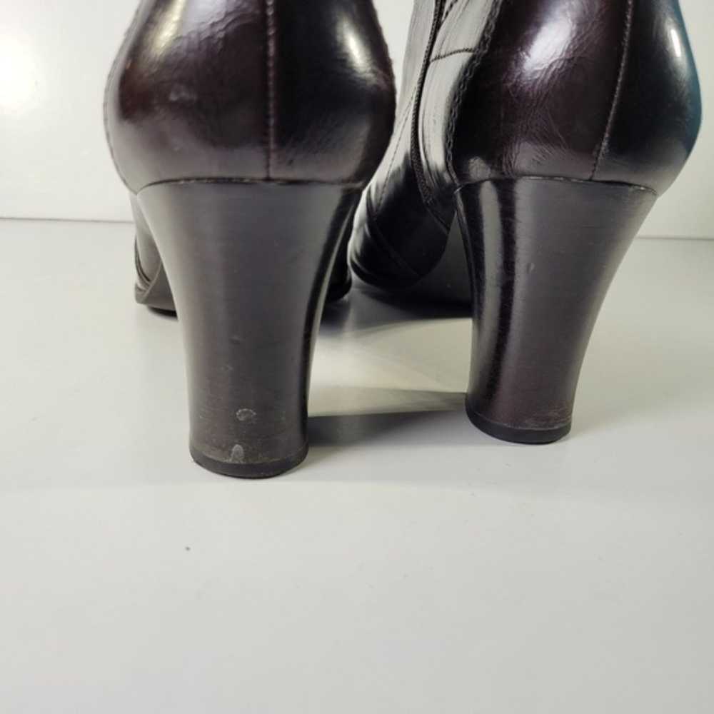 Franco Sarto brown square toe zip booties size 10 - image 7