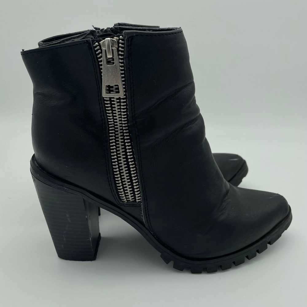 Vintage Black Heeled Zipper Booties - image 2