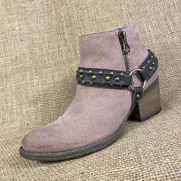 women’s ankle boots booties harness zip up leathe… - image 1